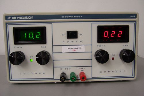 6657m BK PRECISION 1743 DC POWER SUPPLY 0-35 VOLT, 0-6 AMP