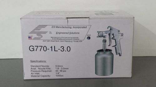 ES GELCOAT &amp; RESIN SPRAY GUN G770 WITH 1 LITER  ALUMINUM CUP AND 3.0MM TIP