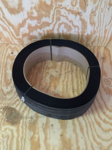 1/2&#034; Poly Strapping 6600&#039; Black 16x6 Core Size 500# Nominal Break Strength
