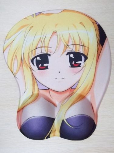 Magical Girl Lyrical Nanoha Anime Fate Bust Stereoscopic Mouse Pad #35520
