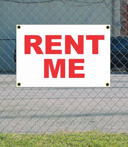 2x3 RENT ME Red &amp; White Banner Sign NEW Discount Size &amp; Price FREE SHIP