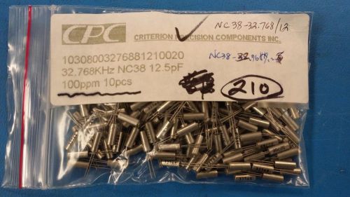 (10 PCS) NC38-32.768MHz, 12.5pf, 100ppm, Criterion Precesion Components