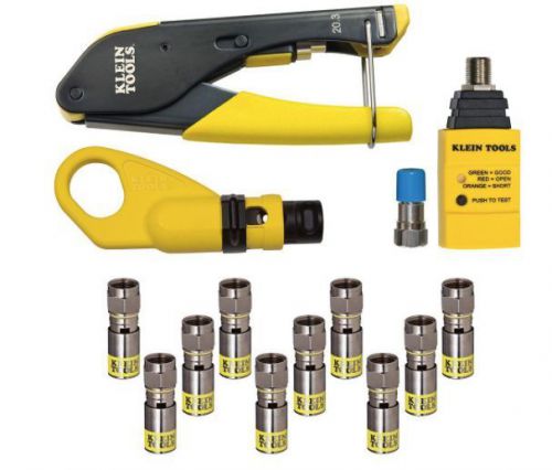 Klein tools vdv002818 coax installation and testing kit with connector for sale