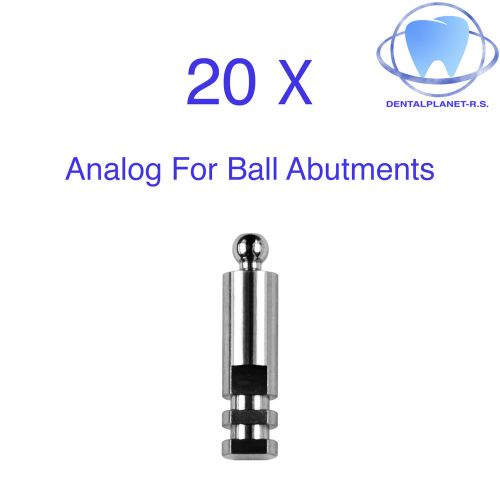 20 Titanium Analog for Ball Abutments ,Internal Hex Dental Implant Prosthetics