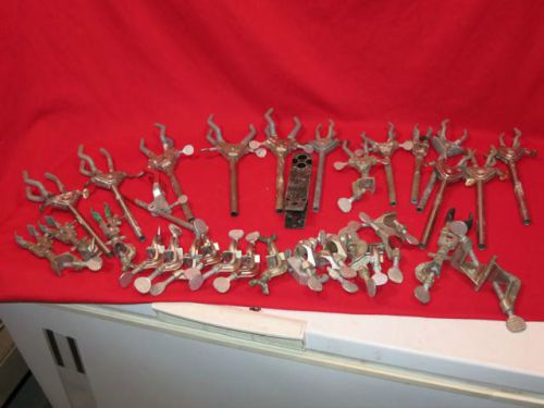 Fisher &amp; precision lab clamps lot of 30 plus pieces from osu research like pros for sale