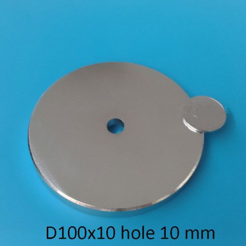 100x10 hole 10mm  N52 Super Strong Round Disc Magnet Rare Earth Neodymium magnet