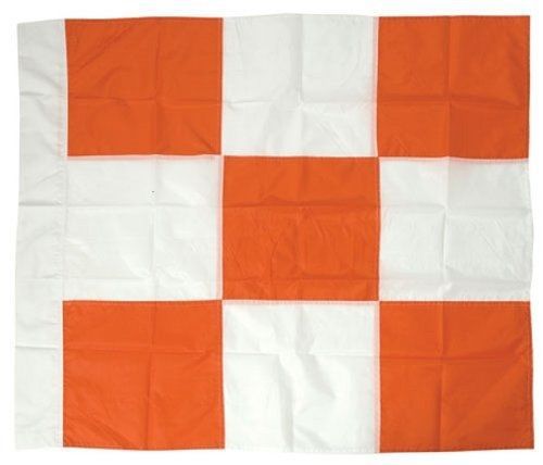 Safety flag apf 36 by 36 airport flag, orange and white for sale
