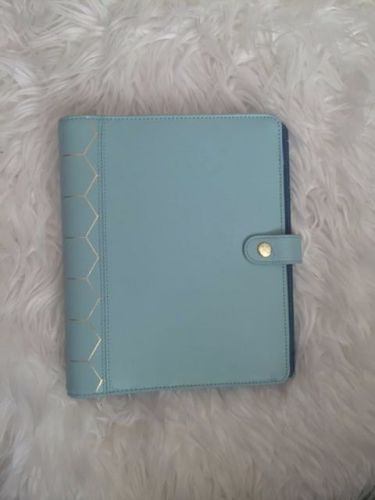 Rare Kikki K Leather Personal Planner Large: Dark Mint Honeycomb Planner