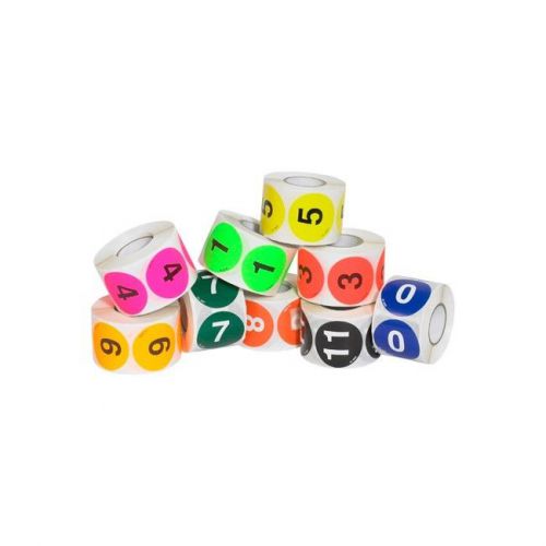 &#034;Tape Logic Number Labels, &#034;&#034;10&#034;&#034;, 3&#034;&#034; Circle, Fluorescent Green, 500/Roll&#034;