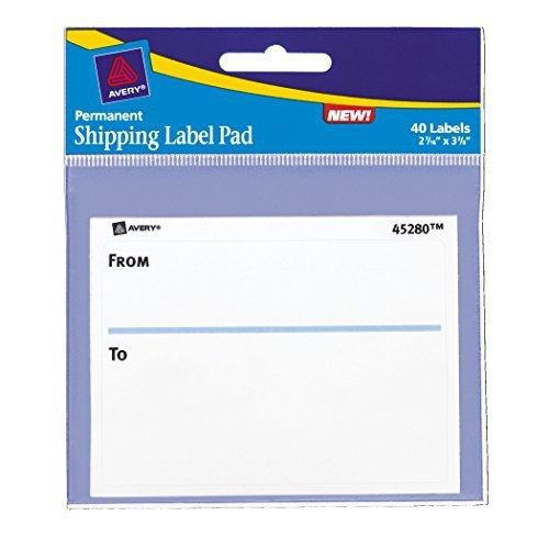 Avery To/From Shipping Label Pad, 40 Labels (45280)