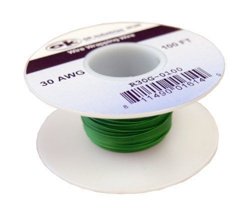 Jonard Industries R30G-0100 Kynar Coated Green Wire, Silver Plated, 100&#039; Roll...