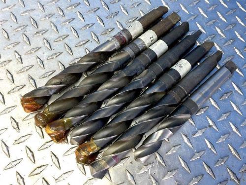 NATIONAL &amp; OTHERS HSS DRILLS W/ 3MT MORSE TAPER SHANKS 31/32&#034;, 63/64&#034;, 15/16&#034;