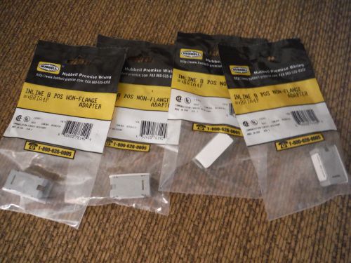 NEW LOT of 4 HUBBELL BRIA4P INLINE 8POS NON-FLANGE ADAPTERS