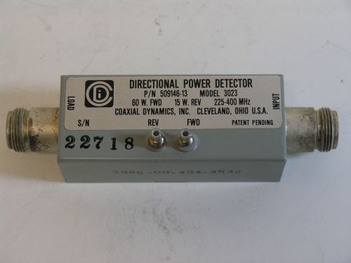 Coaxial Dynamics 3023 Dual Directional Power Detector.  225 to 400MHz. Tested.