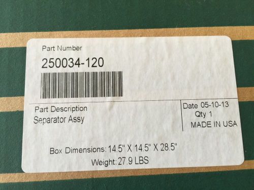 GENUINE SULLAIR 250034-120 SERVICE PART AIR FILTER/SEPARATOR ASSY (NEW IN BOX)
