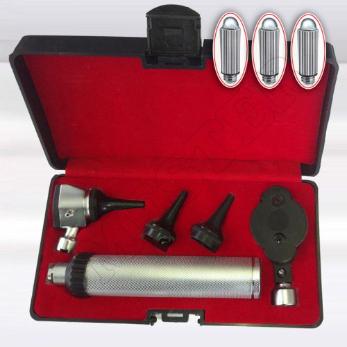 New Otoscope &amp; Ophthalmoscope Set ENT Medical Diagnostic Instrument,3 Spare Bulb