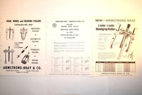 Armstrong bray gear wheel bearing puller catalog 900 + price list + flyer #rr786 for sale