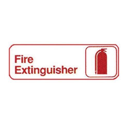 Winco sgn-382w, information sign, &#034;fire extinguisher&#034;, 3&#034; x 9&#034;, white for sale