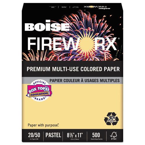 FIREWORX Colored Paper, 20lb, 8-1/2 x 11, Boomin&#039; Buff, 500 Sheets/Ream