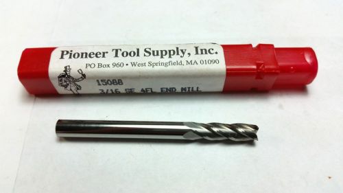 3/16&#034; pioneer tool usa solid carbide 4 flute end mill (q 247) for sale
