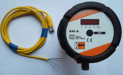 KOBOLD KAL-7215M12 4-20mA Flow Transmitter,  M12 Option, (6ft connection cable)