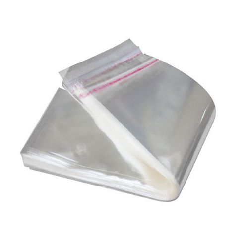 200 2-1/3&#034; x 6-2/3&#034; clear poly lip &amp; tape self seal bags 413 for sale