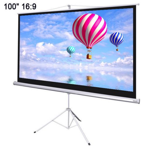 Instahibit 100&#034; 16:9 manual tripod stand projector screen 1605 for sale