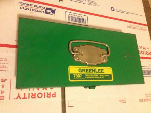 Greenlee slug/splitter 7307 stainless steel knockout punch set 1/2-2&#034; #3435 for sale