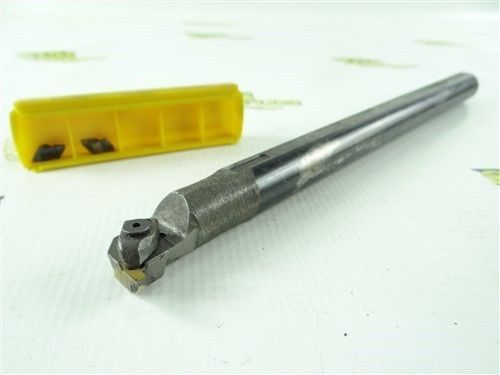 Indexable threading boring bar 3/4&#034; shank 10&#034; oal + 2 kennametal inserts for sale