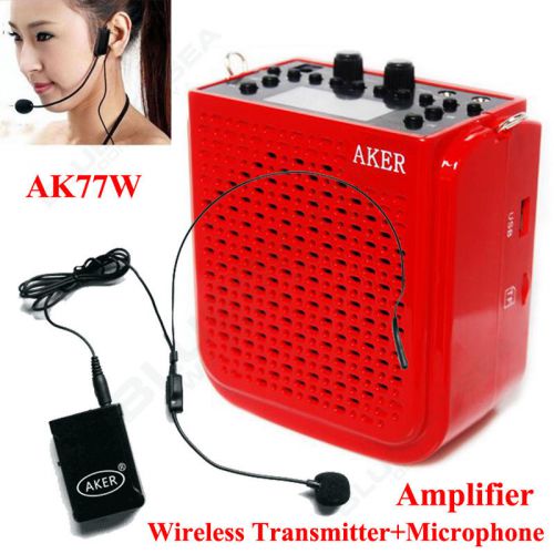 Wireless Transmitter Amplifier Speaker W/Mic Fr Teacher Coach Loud Voice Booster