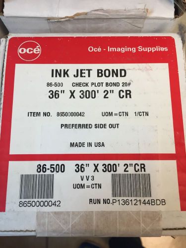 36&#034;x300&#039; paper ink yet bond, six (6) rolls for sale