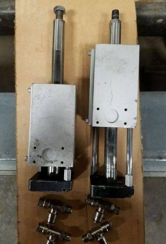 Compact air neumatic air cylinders 1.625 in bore x 2 in stroke with fittings for sale