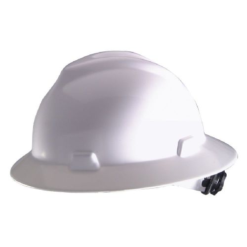 Brushed White Quick Adjusting Ratchet Hard Hat Outdoor Safety Working Accessory