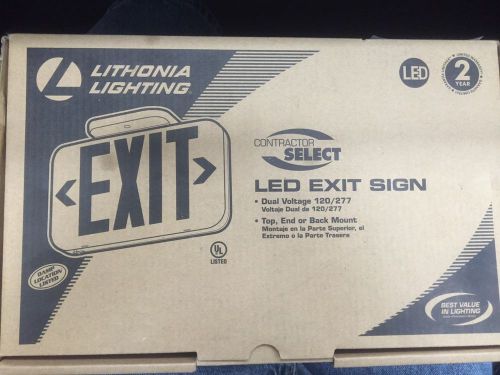 Lithonia Lighting LED Exit Sign | ThermoplasticEXR LED EL M6 White