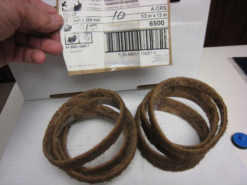 3M # 19687 Surface Conditioning Belt 1/2 in x 12 in A CRS BROWN 1/2 case 10 pcs
