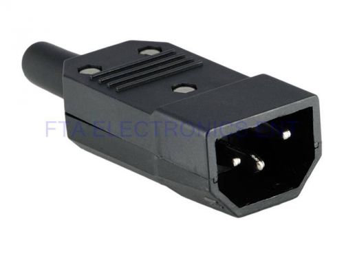 Iec c14 connector male kettle mains power inline plug new replacement adapter for sale