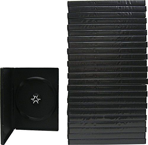25 Standard Single Dvd Media Cases 14mm Single Cd Disc Case Box Clear Black Movi