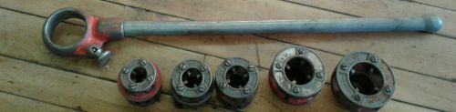 Ridgid pipe threader, with 5 dies for sale