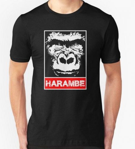 New Remember Harambe Men&#039;s Black Tees Tshirt Clothing