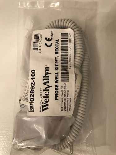 WELCH ALLYN 02892-100  RECTAL (RED)  WELL KIT WITH 9&#039; RECTAL PROBE--NEW/SEALED!