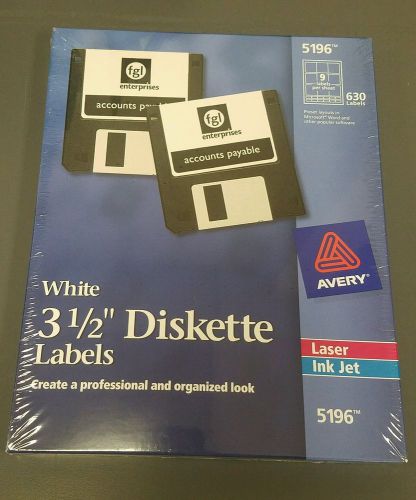 Avery 3-1/2&#034; Diskette Laser/Inkjet Labels 5196 Box of 630