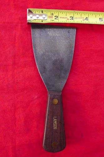 Vintage Lamson 9103-3 ink knife / scraper, THREE inch wide; RIGID