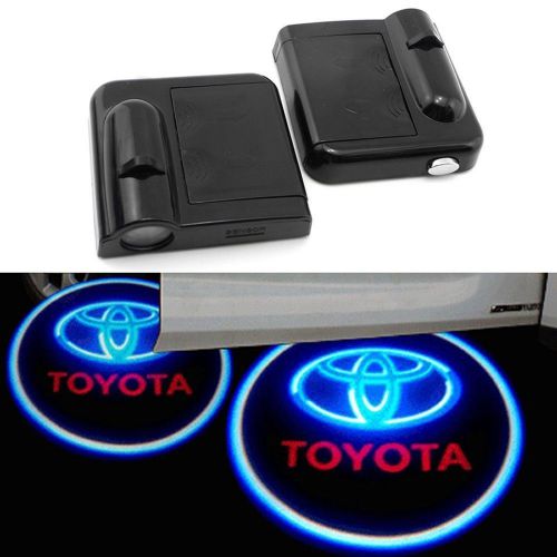 2x toyota wireless car led door welcome projector logo ghost shadow light for sale