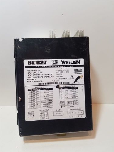 Whelen remote siren amplifier bl 627 for sale