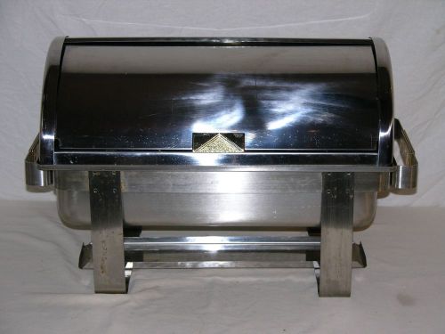 Thunder Group Stainless Steel 8 Quart Roll Top Golden Handle Chafer SLRCF0171G