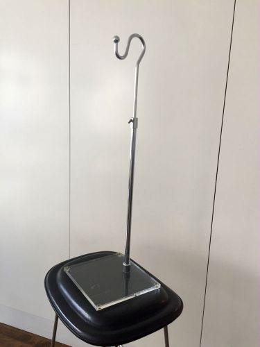 Single hook handbag or garment adjustable height display stand- vintage for sale