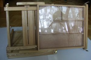 Portable wood countertop display cases - natural pine for sale