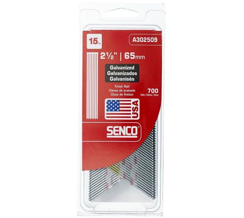 Senco A302509 15 Gauge by 2-1/2-Inch Electro Galvanized Finish Nail 2-1/2&#034;