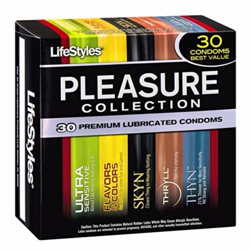 Lifestyles Pleasure Collection 30 Premium Lubricated Condoms