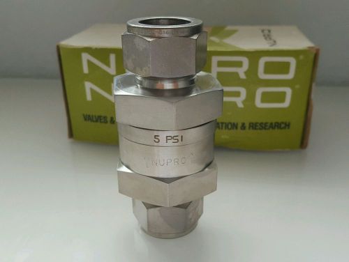 Nupro Swagelok New Poppet Check Valve 3/4&#034; in SS-CHS12-5